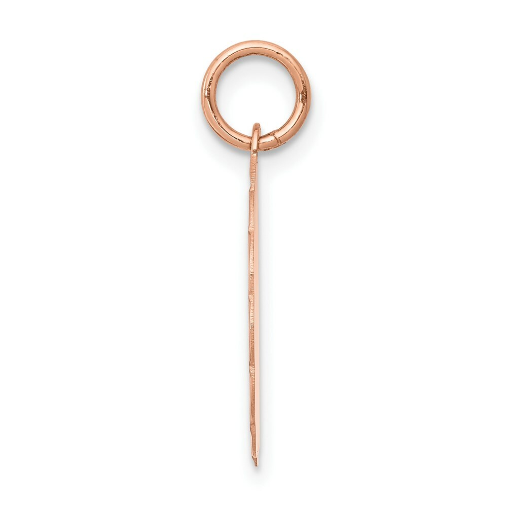 14K Rose Gold Baptism Charm