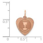 Load image into Gallery viewer, 14K Rose Gold Holy Communion Heart Charm
