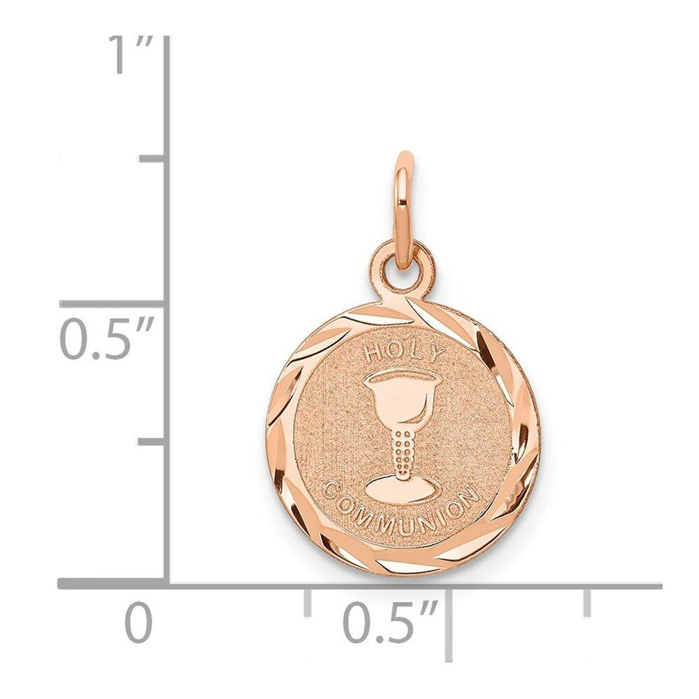 14K Rose Gold-Gold Holy Communion Charm