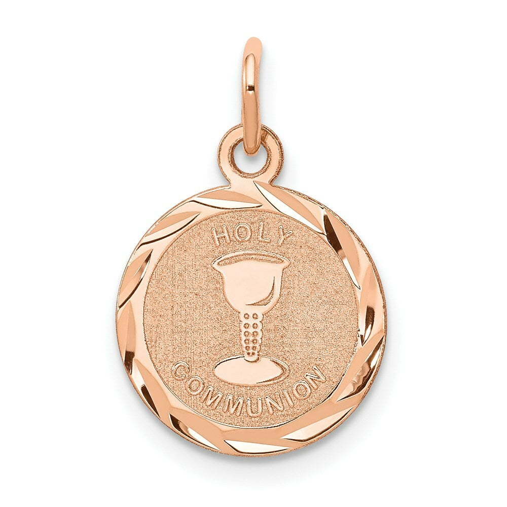14K Rose Gold-Gold Holy Communion Charm