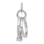 Load image into Gallery viewer, 14K White Gold Polished CZ Wedding Rings Charm
