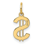 Load image into Gallery viewer, 14K Yellow Gold Polished Dollar Sign Charm Pendant
