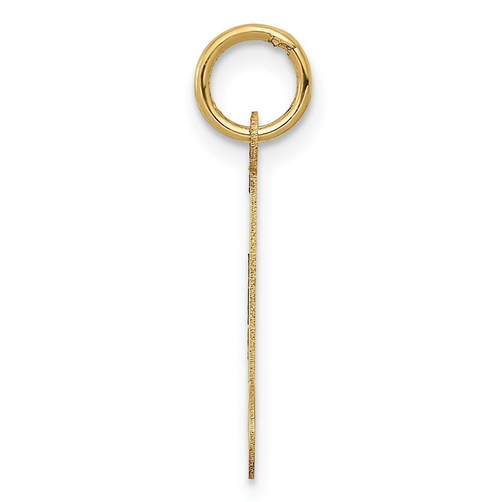 14K Yellow Gold Polished Musical Note Charm Pendant