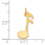 Load image into Gallery viewer, 14K Yellow Gold Polished Musical Note Charm Pendant
