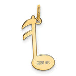 Load image into Gallery viewer, 14K Yellow Gold Polished Musical Note Charm Pendant
