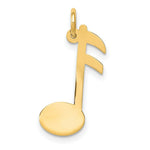 Load image into Gallery viewer, 14K Yellow Gold Polished Musical Note Charm Pendant
