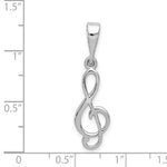 Load image into Gallery viewer, 14K White Gold Music Note Pendant
