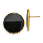Load image into Gallery viewer, 14K Yellow Gold Black Onyx Earrings
