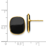 Load image into Gallery viewer, 14K Yellow Gold Black Onyx Earrings
