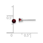 Load image into Gallery viewer, 14K White Gold 3mm Garnet Stud Earrings 0.26-Carat tw
