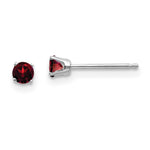 Load image into Gallery viewer, 14K White Gold 3mm Garnet Stud Earrings 0.26-Carat tw
