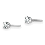 Load image into Gallery viewer, 14K White Gold 3mm White Topaz Stud Earrings 0.3-Carat tw
