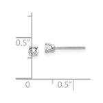 Load image into Gallery viewer, 14K White Gold 3mm White Topaz Stud Earrings 0.3-Carat tw
