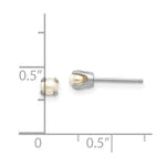 Load image into Gallery viewer, 14K White Gold 3mm Freshwater Cultured Pearl Stud Earrings
