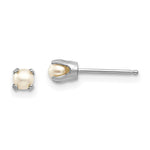 Load image into Gallery viewer, 14K White Gold 3mm Freshwater Cultured Pearl Stud Earrings
