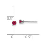 Load image into Gallery viewer, 14K White Gold 3mm Ruby Stud Earrings 0.34-Carat tw

