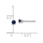 Load image into Gallery viewer, 14K White Gold 3mm Sapphire Stud Earrings 0.38-Carat tw
