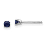 Load image into Gallery viewer, 14K White Gold 3mm Sapphire Stud Earrings 0.38-Carat tw
