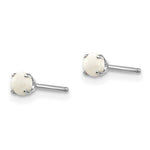Load image into Gallery viewer, 14K White Gold 3mm Opal Stud Earrings 0.16-Carat tw
