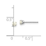Load image into Gallery viewer, 14K White Gold 3mm Opal Stud Earrings 0.16-Carat tw
