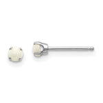 Load image into Gallery viewer, 14K White Gold 3mm Opal Stud Earrings 0.16-Carat tw
