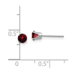Load image into Gallery viewer, 14K White Gold 4mm Garnet Stud Earrings 0.66-Carat tw
