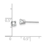 Load image into Gallery viewer, 14K White Gold 4mm White Topaz Stud Earrings 0.6-Carat tw
