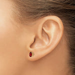 Load image into Gallery viewer, 14K Yellow Gold Garnet Earrings - January , 1.36-Carat Gemweight
