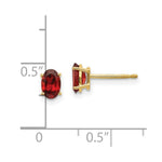 Load image into Gallery viewer, 14K Yellow Gold Garnet Earrings - January , 1.36-Carat Gemweight
