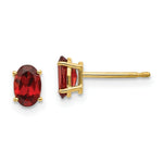 Load image into Gallery viewer, 14K Yellow Gold Garnet Earrings - January , 1.36-Carat Gemweight
