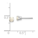 Load image into Gallery viewer, 14K White Gold 4mm Opal Stud Earrings 0.36-Carat tw
