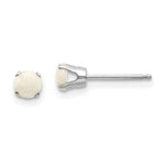 Load image into Gallery viewer, 14K White Gold 4mm Opal Stud Earrings 0.36-Carat tw
