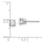 Load image into Gallery viewer, 14K White Gold 5mm White Topaz Stud Earrings 1.2-Carat tw
