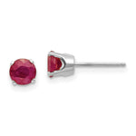 Load image into Gallery viewer, 14K White Gold 5mm Ruby Stud Earrings 1.4-Carat tw
