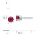 Load image into Gallery viewer, 14K White Gold 5mm Ruby Stud Earrings 1.4-Carat tw

