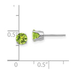 Load image into Gallery viewer, 14K White Gold 5mm Peridot Stud Earrings 1.12-Carat tw
