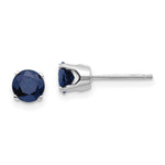 Load image into Gallery viewer, 14K White Gold 5mm Sapphire Stud Earrings 1.4-Carat tw
