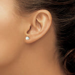 Load image into Gallery viewer, 14K White Gold 5mm Opal Stud Earrings 0.6-Carat tw
