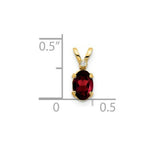 Load image into Gallery viewer, 14K Yellow Gold Diamond &amp; 0.68-Carat Oval Garnet Birthstone Pendant
