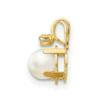 Load image into Gallery viewer, 14K Yellow Gold Diamond &amp; Freshwater Cultured Pearl Birthstone Pendant
