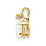 Load image into Gallery viewer, 14K Yellow Gold Diamond &amp; 1/3-Carat Oval Opal Birthstone Pendant
