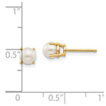 Load image into Gallery viewer, 14K Yellow Gold 4.5mm Round June Freshwater Cultured Pearl Post Earrings
