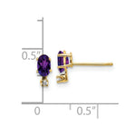 Load image into Gallery viewer, 14K Yellow Gold Diamond &amp; Amethyst Birthstone Earrings
