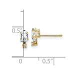 Load image into Gallery viewer, 14K Yellow Gold Diamond &amp; White Topaz Birthstone Earrings
