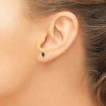 Load image into Gallery viewer, 14K Yellow Gold Diamond &amp; Sapphire Birthstone Earrings
