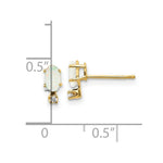 Load image into Gallery viewer, 14K Yellow Gold Diamond &amp; Opal Birthstone Earrings
