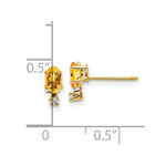Load image into Gallery viewer, 14K Yellow Gold Diamond &amp; Citrine Birthstone Earrings
