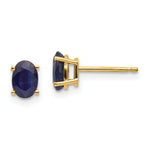 Load image into Gallery viewer, 14K Yellow Gold Sapphire Earrings - September 1.36-Carat tw
