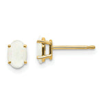 Load image into Gallery viewer, 14K Yellow Gold Opal Earrings - October 0.6-Carat tw

