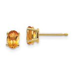 Load image into Gallery viewer, 14K Yellow Gold Citrine Earrings - November 0.8-Carat tw
